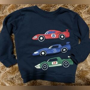 Like new toddler Garanimals Navy race car Sweatshirt in 3T